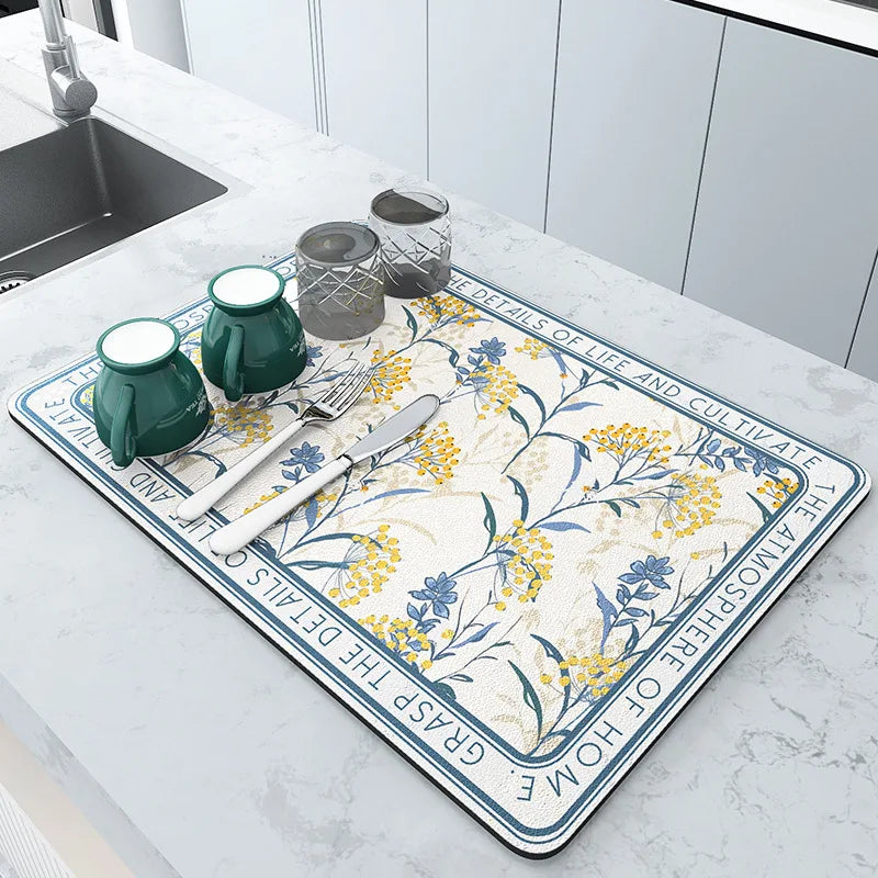 Kitchen Drying Mat Super Absorbent Anti Slip Drain Mat