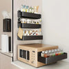 Magnetic 4-tier spice rack for fridge