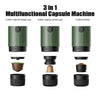 Portable coffee maker compatible with capsules and ground coffee