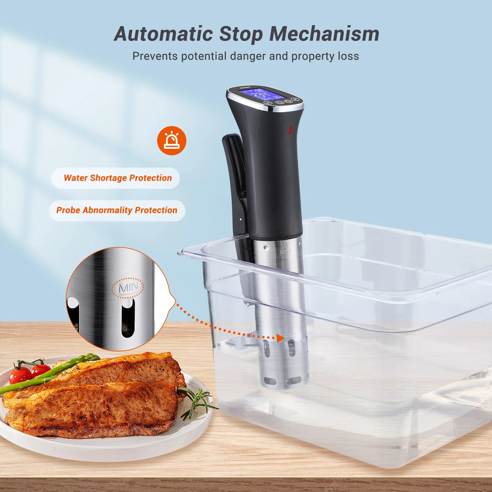 WiFi Sous Vide Cooker 1000W Precision Immersion Cooker