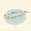 Silicone baking mat with 360-degree swivel rolling pin