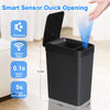Hands-free infrared trash can with automatic lid