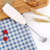 Handheld electric milk frother, battery powered