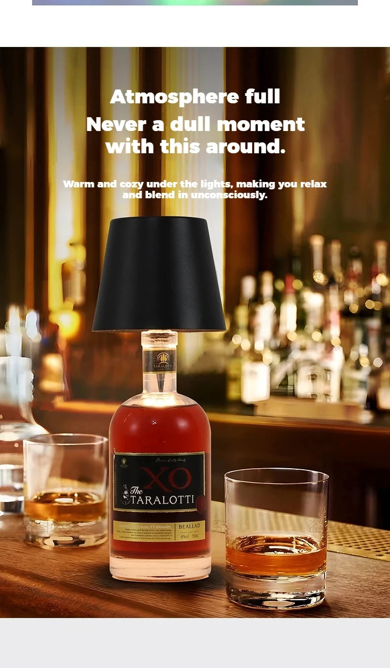 Wine Bottle LED Table Lamp USB Rechargeable Night Light