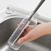 Silicone cleaning brush for bottles, cups, and glasses