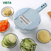 Manual vegetable dicer and grater with collection container