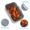 Reusable air fryer silicone insert, dual-basket fit