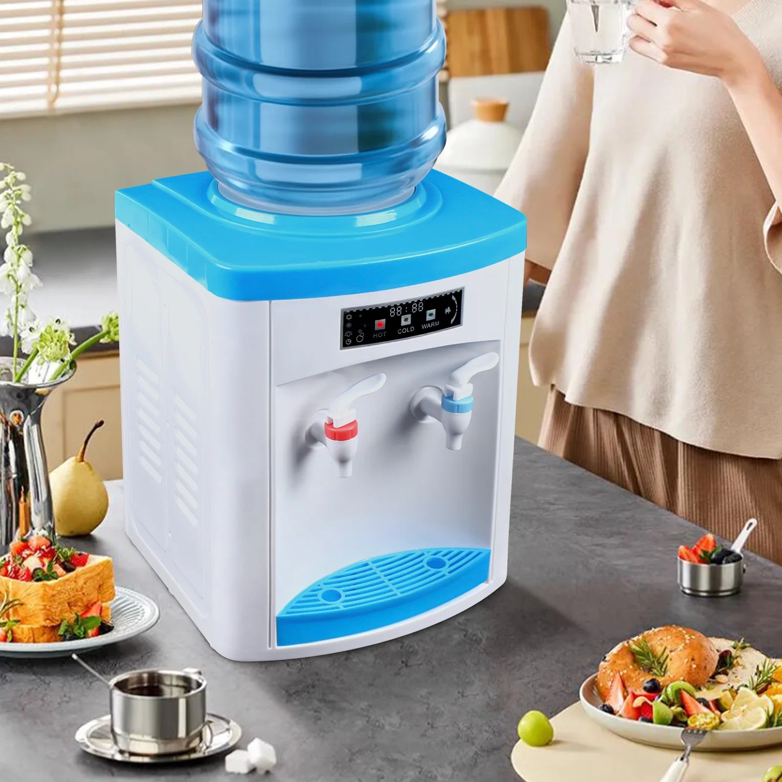 Hot & Cold Water Dispenser Desktop Top Load Machine