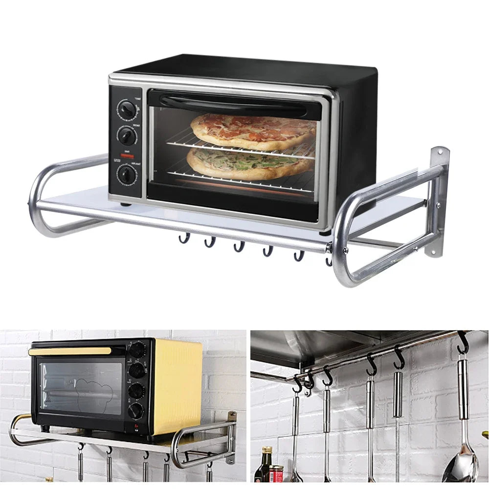 Microwave Oven Rack Stainless Steel Kitchen Shelf
