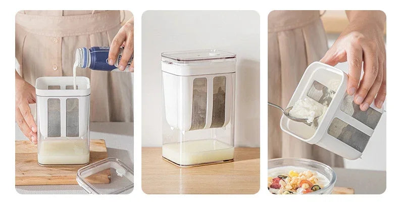 Greek Yogurt Maker Yogurt Filter Stainless Steel Strainer Whey Separation Tools Cheese Moisture Seperator Kitchen Accessories