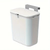 Wall-mounted kitchen trash can with sliding lid