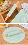 Food-grade pastry mat and rolling pin for dough