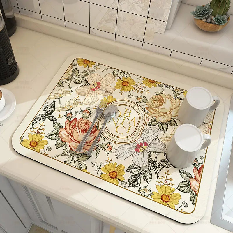 Kitchen Drying Mat Super Absorbent Anti Slip Drain Mat