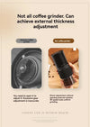 Coffee grinder with adjustable grind settings