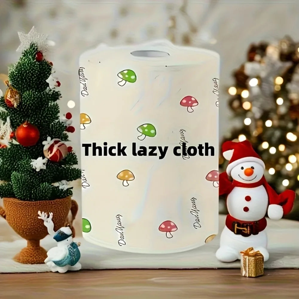 100/200/400-Sheet Reusable Cleaning Cloths - Random Print Lazy Rags, Multi-Use Kitchen Household Paper Towels Substitute ﻿