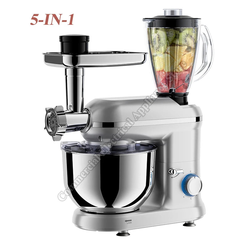 Mixer Machine Dough Kneading Five-in-one 5.5L Stand Mixer Shredded Slices Minced Meat Enema Egg Liquid Minced Meat