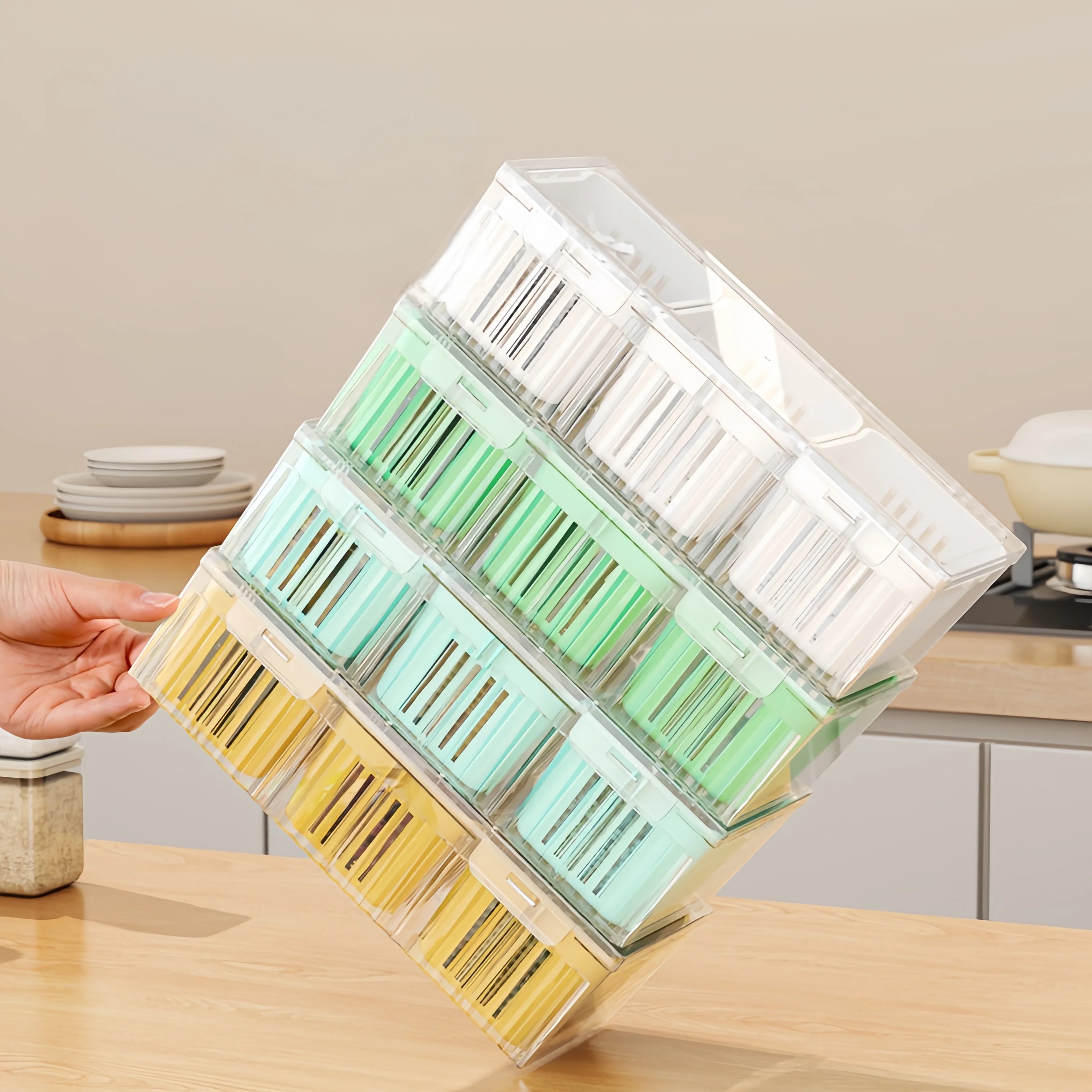 3-Grid Fridge Food Storage Container With Lid