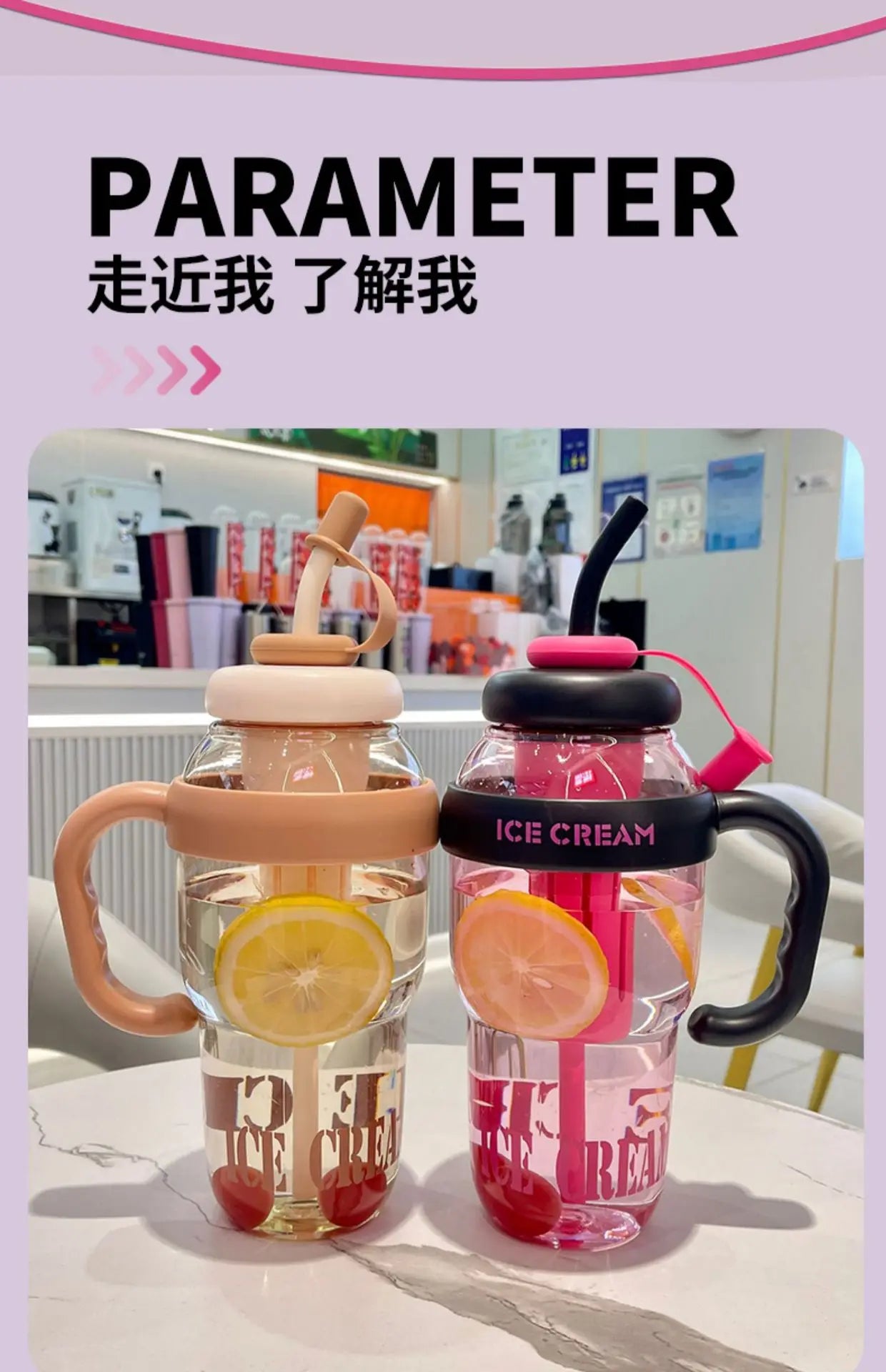 1300ml Kids Water Bottle Leakproof Straw Cup