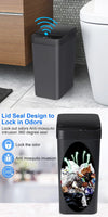 Hands-free infrared trash can with automatic lid