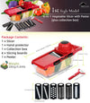Multifunctional vegetable chopper with 7 stainless steel blades