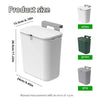 Punch-free hanging trash can for cabinet doors