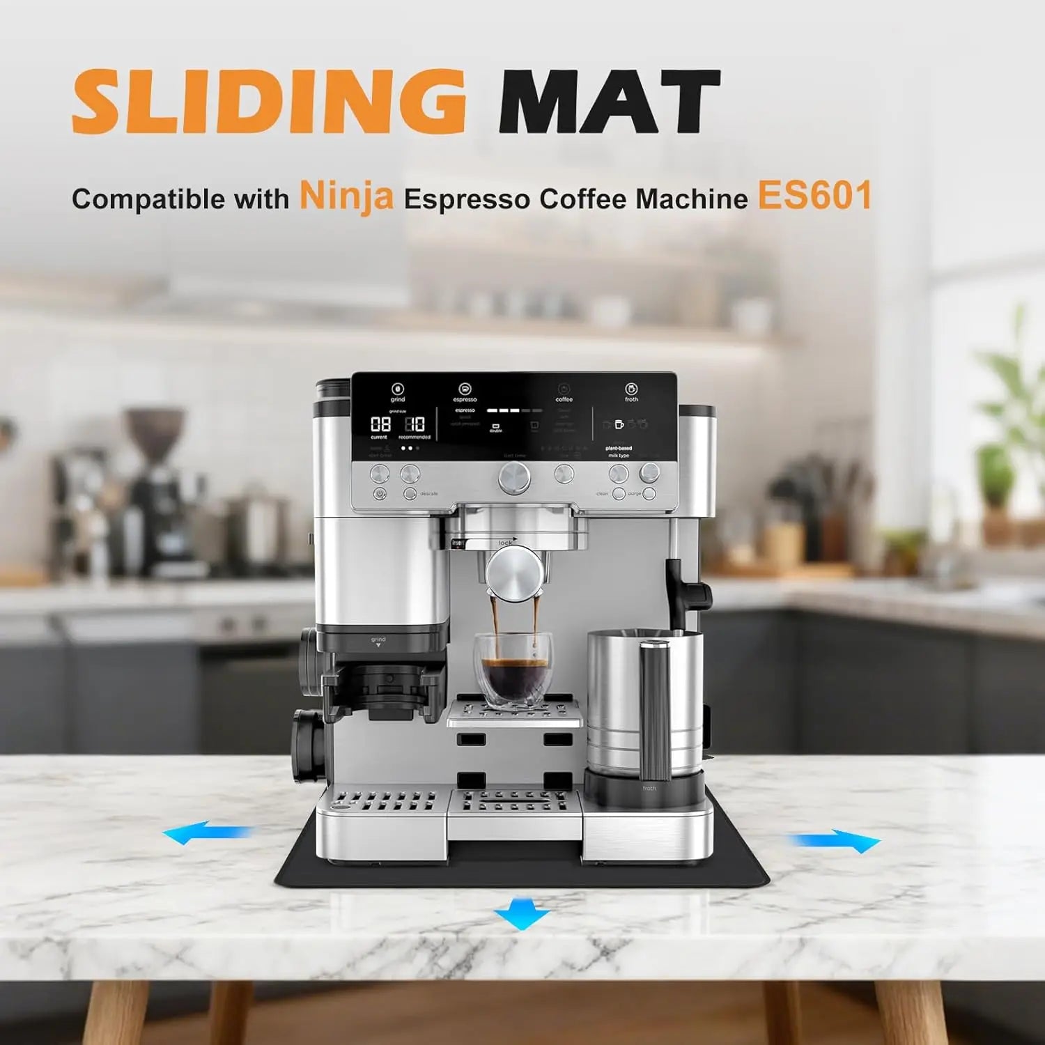 Sliding Pad for Ninja Espresso Coffee Machine ES601/ES701 Anti Slip Base Sliding Pad