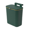 No-drill wall-mounted waste bin with lid