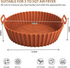 Non-stick silicone air fryer liner that doubles as a cake pan
