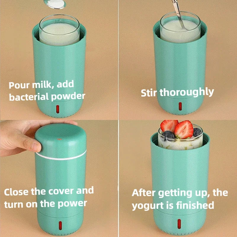 110V/220V Dual Voltage Yogurt Cup Household Multi-function Automatic Mini Self-made DIY Portable Yogurt Machine Easy Cleaning