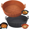 Reusable silicone air fryer basket and non-stick liner