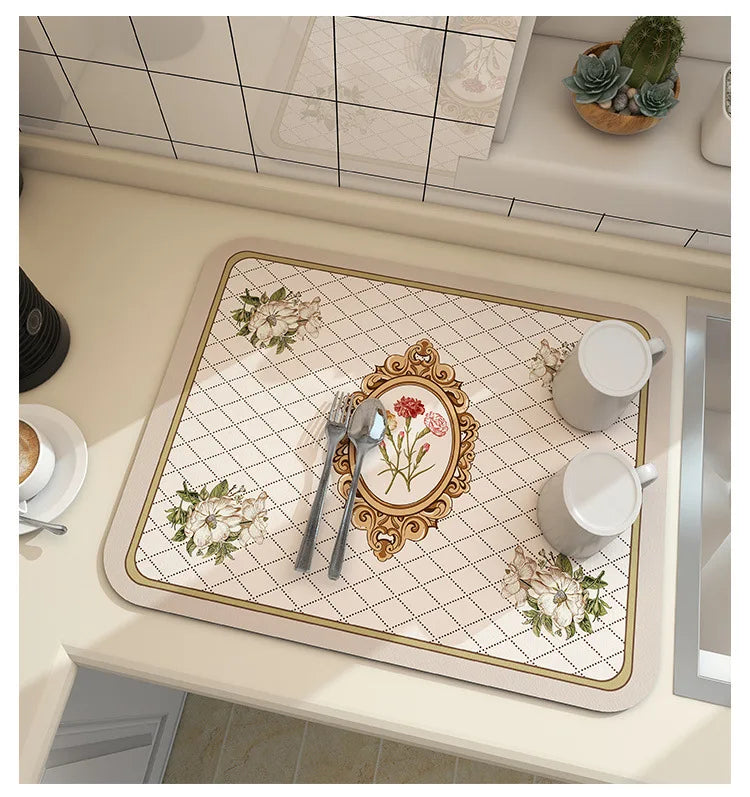 Kitchen Drying Mat Super Absorbent Anti Slip Drain Mat