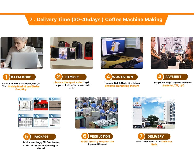 China 11-in-1 Multi-Capsule Coffee Maker Electric Semi-Auto Cafeteria for Home & Hotel Use Durable PP Housing