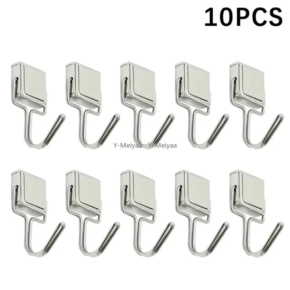 1-50PCS Strong Magnetic Hooks Multi-Purpose Storage Hooks Home Kitchen Bar Storage Hooks Key Storage Hooks Bathroom Hangers
