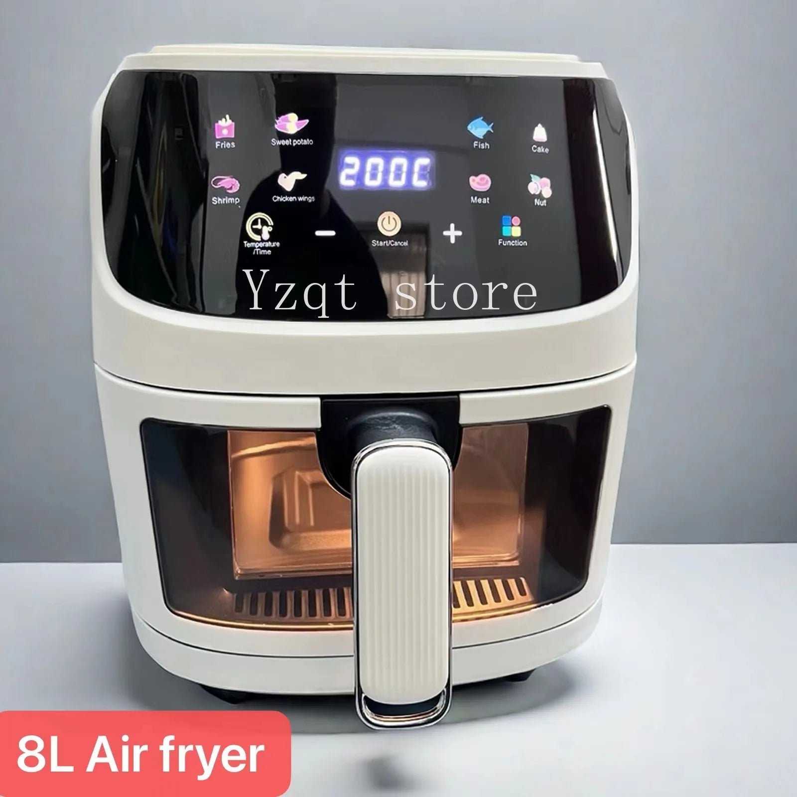 8L Airfryer Large Capacity Smart Touch Oven Visual Multifunctional Air Electric Fryer Electric Fryer French Fry Machine