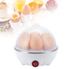 Electric egg cooker with measuring cup