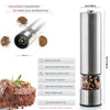 Electric salt and pepper grinder set with built-in light