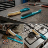 Two-piece steel wire cleaning brush set