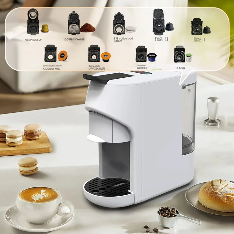 China 11-in-1 Multi-Capsule Coffee Maker Electric Semi-Auto Cafeteria for Home & Hotel Use Durable PP Housing