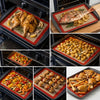 Reusable baking mat with pastries