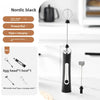 Handheld electric milk frother and whisk