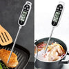 Instant-read food thermometer with LCD display