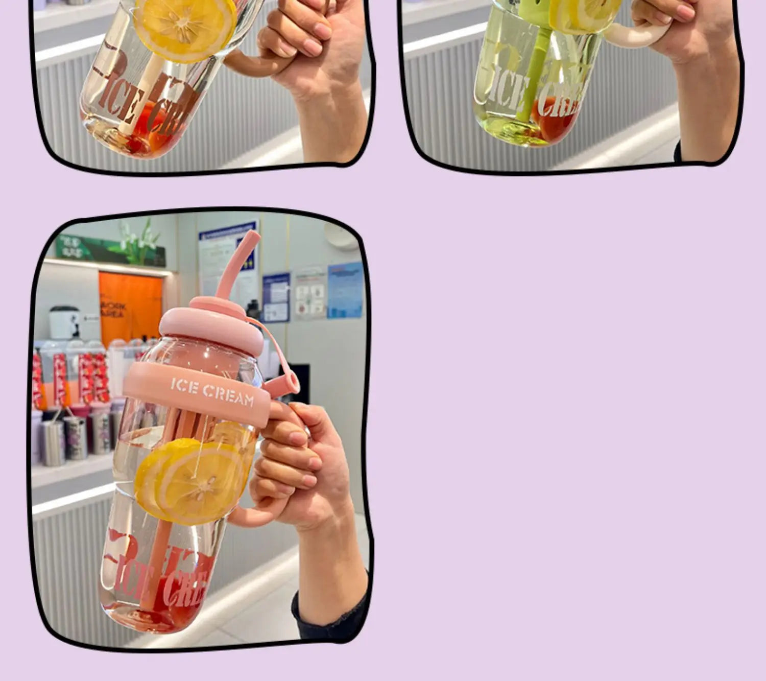 1300ml Kids Water Bottle Leakproof Straw Cup