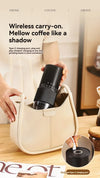 Portable coffee grinder disassembled parts