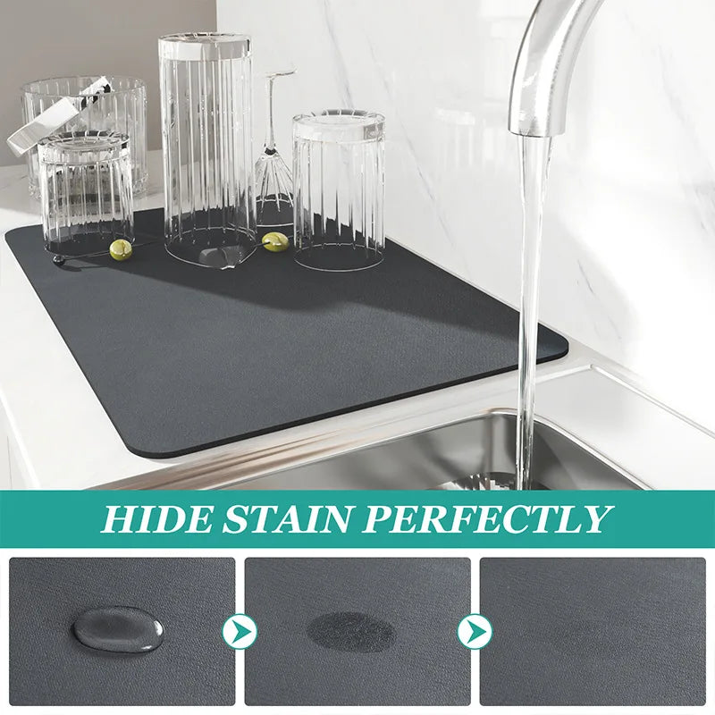 Kitchen Drying Mat Super Absorbent Anti Slip Drain Mat