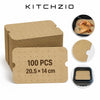 Kitchzio 20.5x14cm perforated rectangular air fryer paper liners, 100 per pack